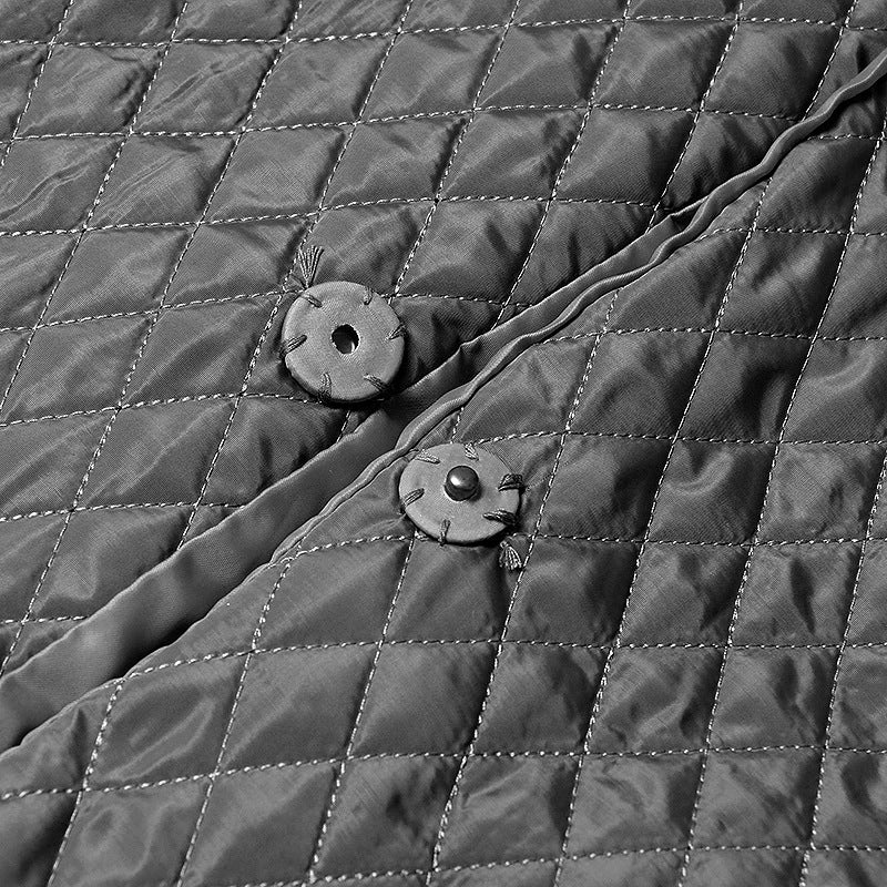 Manteau matelassé en coton à boutonnage simple pour femme