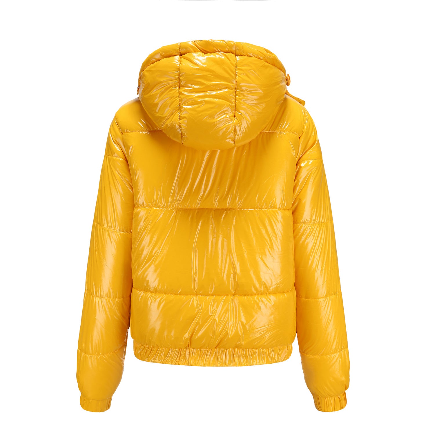 Veste matelassée à capuche en coton brillant