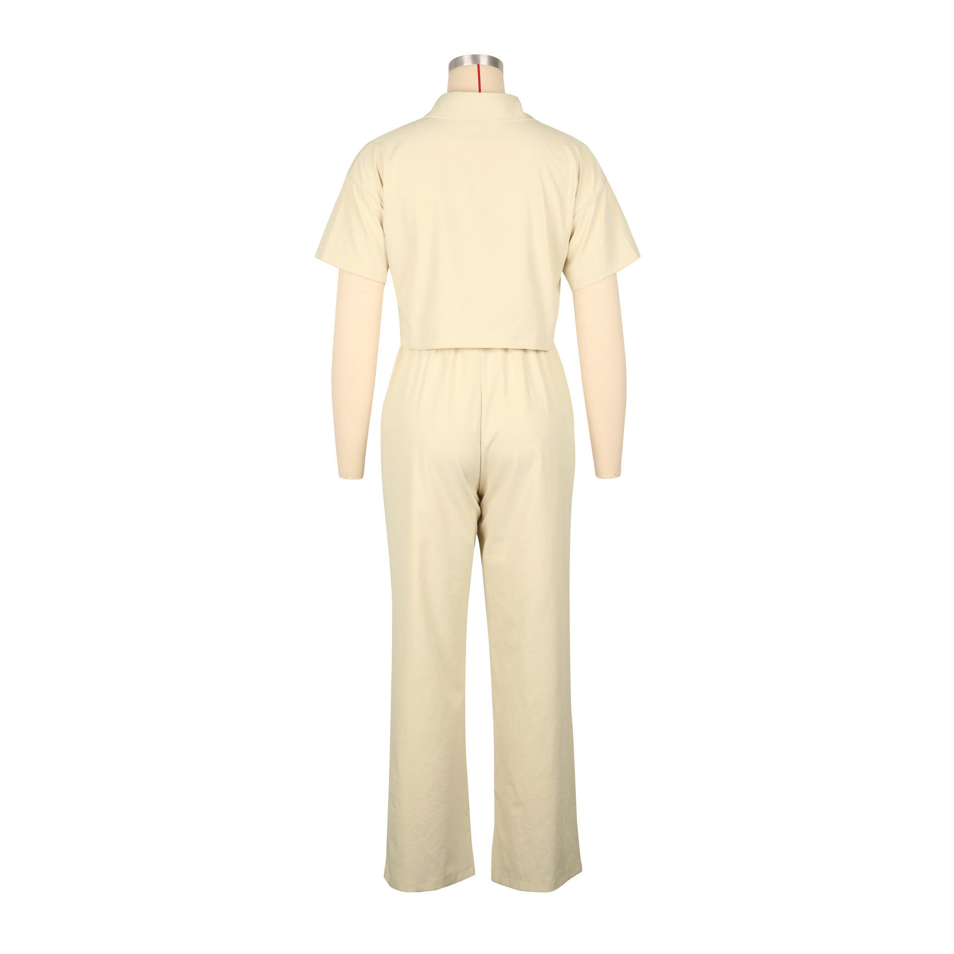 Linen Short Sleeve Two-Piece Office Set