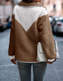 Wintermantel zum Knöpfen mit Patchworktaschen