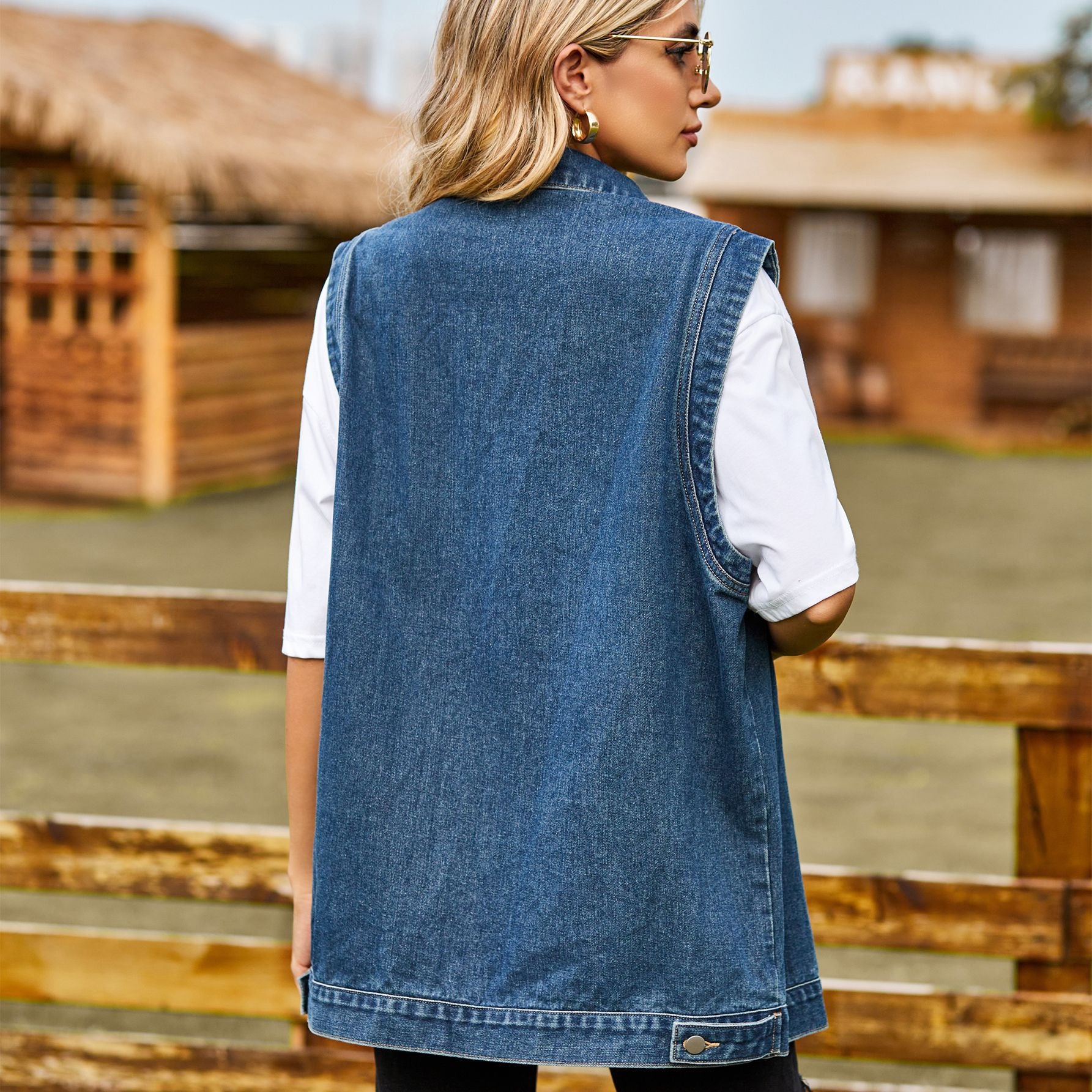 Casual Denim Waistcoat