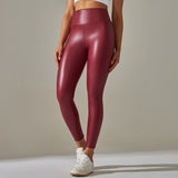 High Waist Faux Leather Leggings for Women