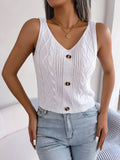 Casual V Neck Buttons Plait Cardigan for Women