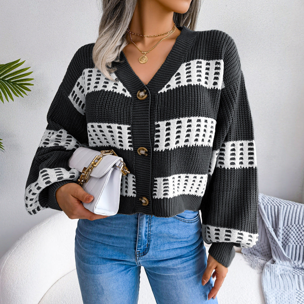 Cardigan à manches lanternes design