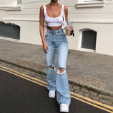 High Waist Wide Leg Vintage Jeans