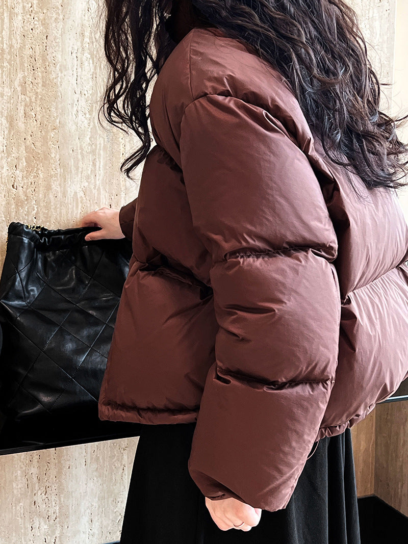 National Standard 90% White Duck Down Short Puffer Jacket