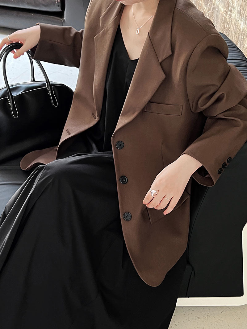 Korean Retro Long Sleeve Blazer