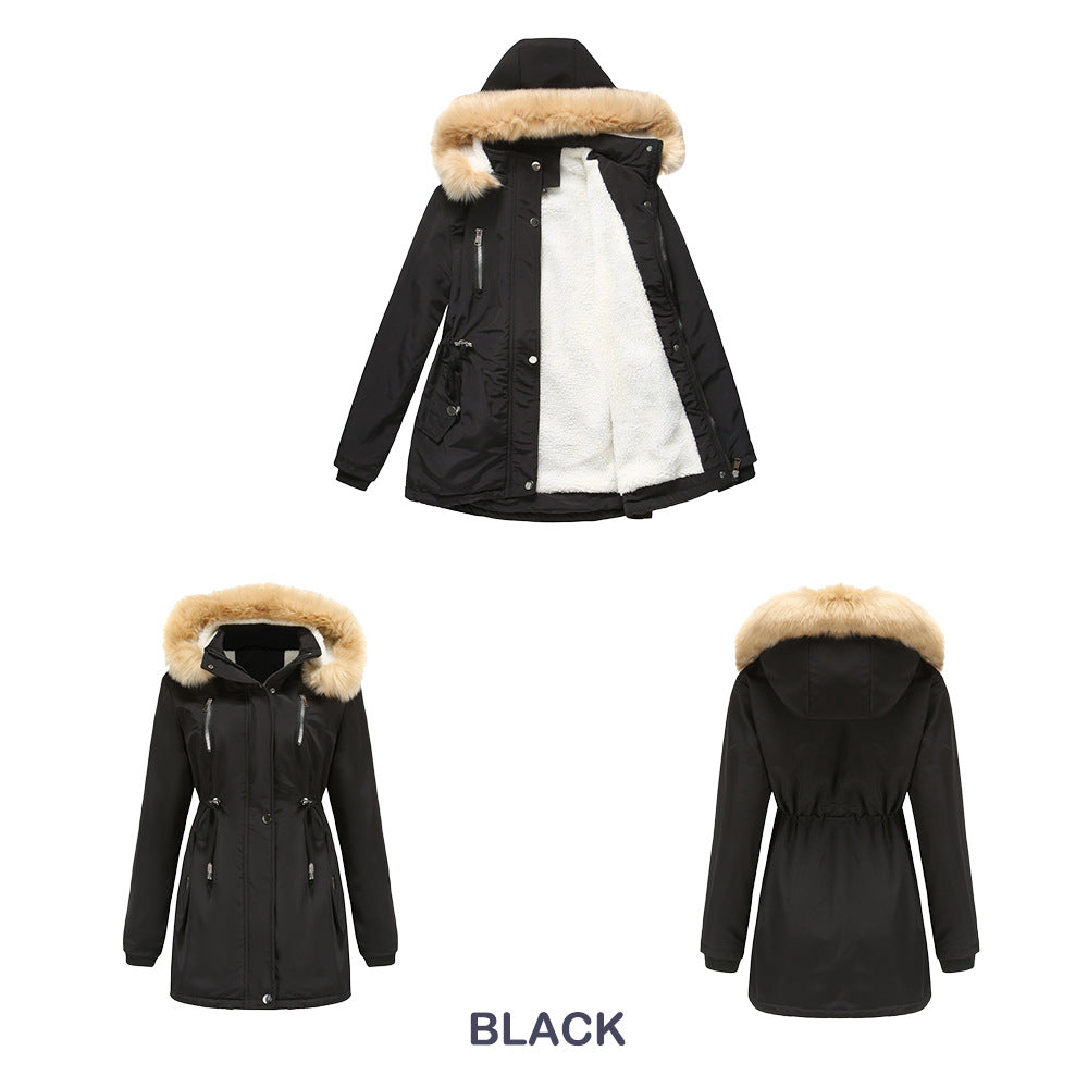 Thick Lambskin Fleece Padded Winter Coat