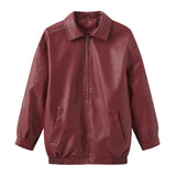 Oversize-Lederjacke für Damen
