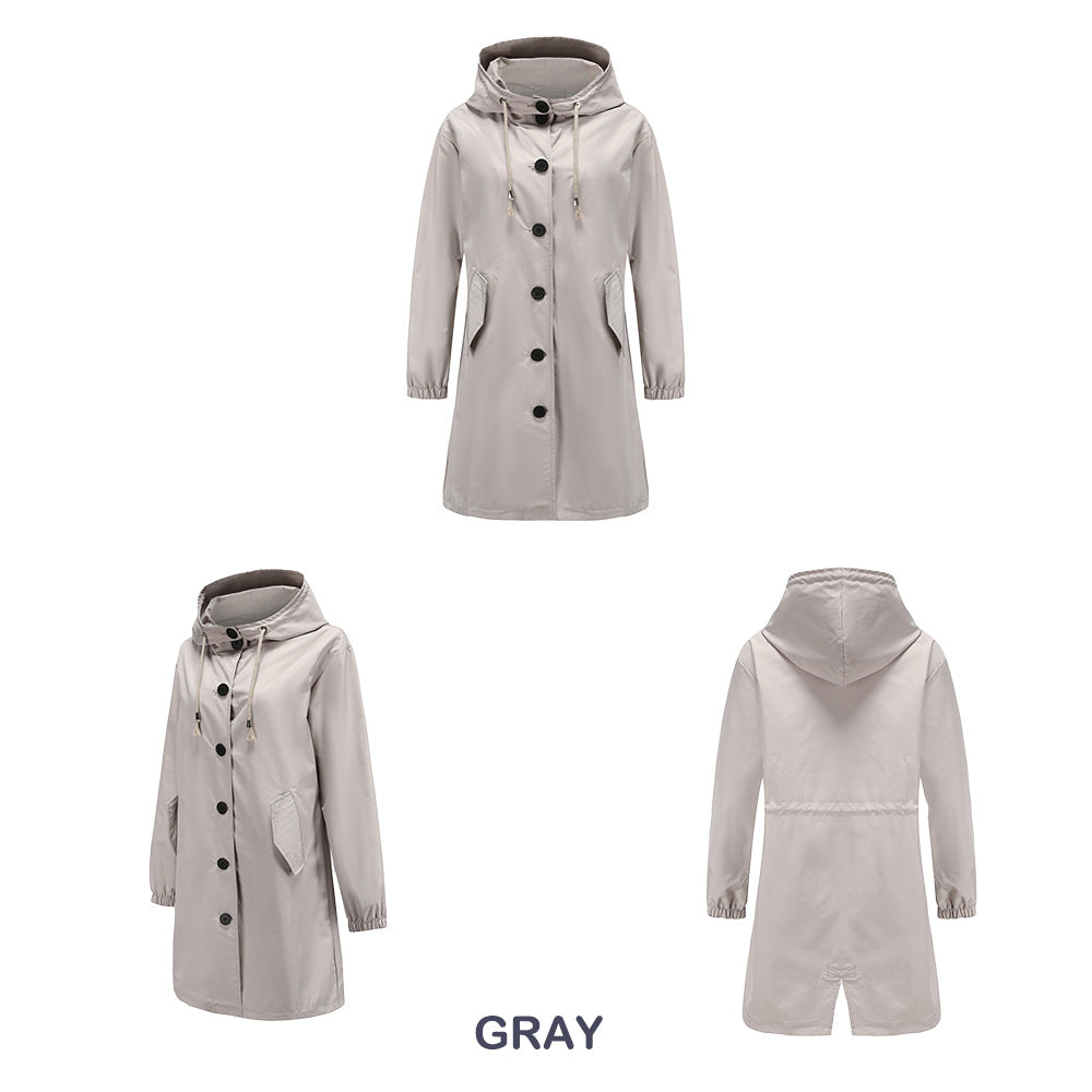 Waterproof Long Anorak Trench Coat