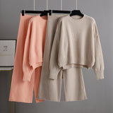Casual Knit Sweater and Pants Two-Piece