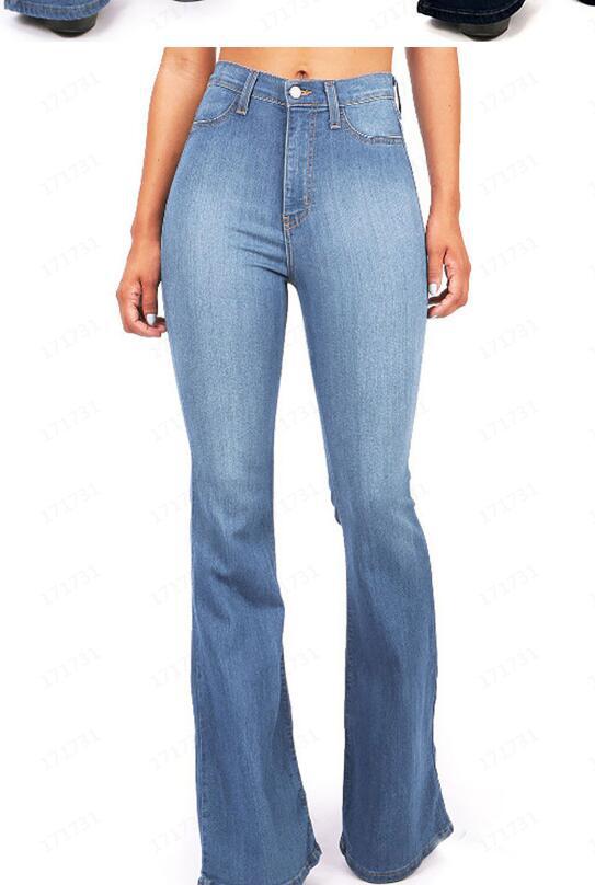 High Waist Flared Slimming Jeans für Damen