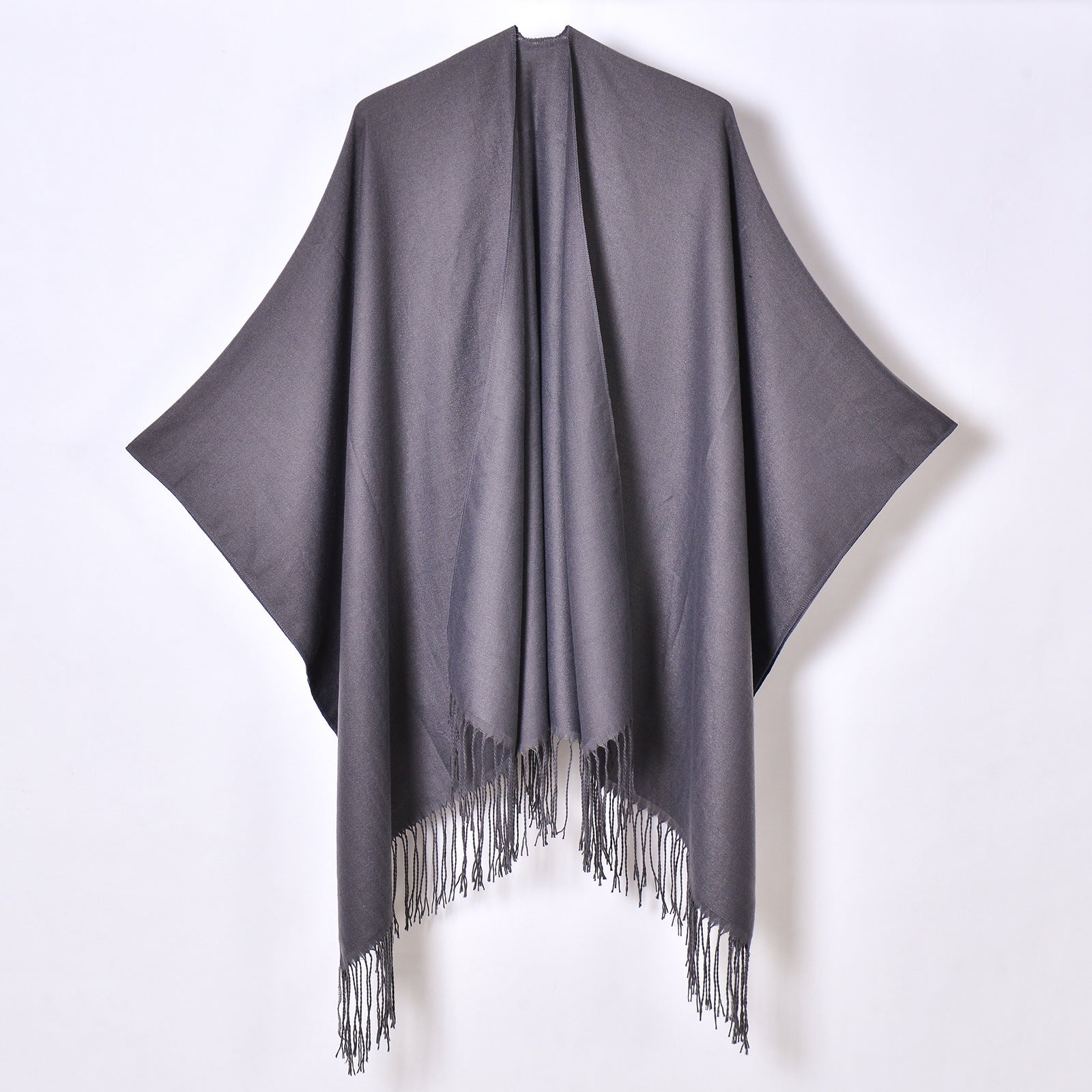 Cardigan tricoté en cachemire classique à pompons monochromes
