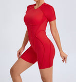 Short Sleeve Tight Sports Yoga Suit