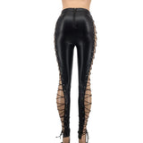 Slim Criss Cross Strap Casual Pants