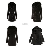 Fur Collar Hooded Winter Coat for Women