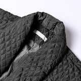 Manteau matelassé en coton à boutonnage simple pour femme