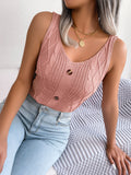 Casual V Neck Buttons Plait Cardigan for Women