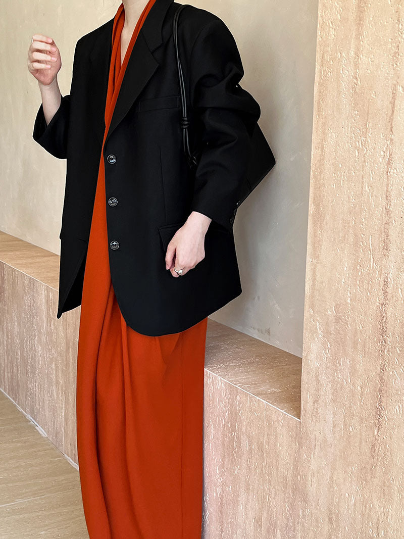Korean Retro Long Sleeve Blazer