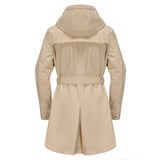 Trench-coat imperméable à capuche avec ceinture