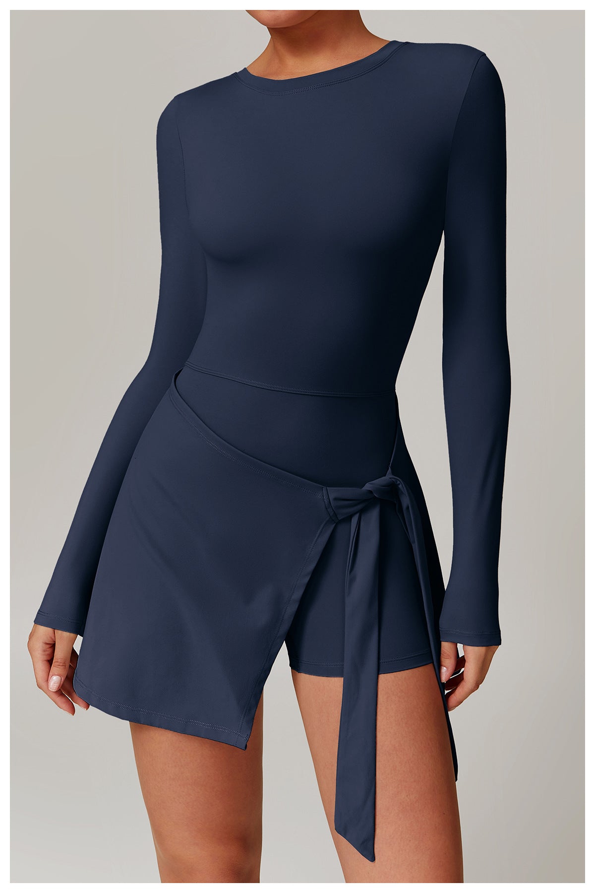 Faux Two-Piece Tennis Dress with Slit