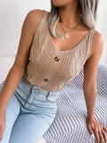 Casual V Neck Buttons Plait Cardigan for Women