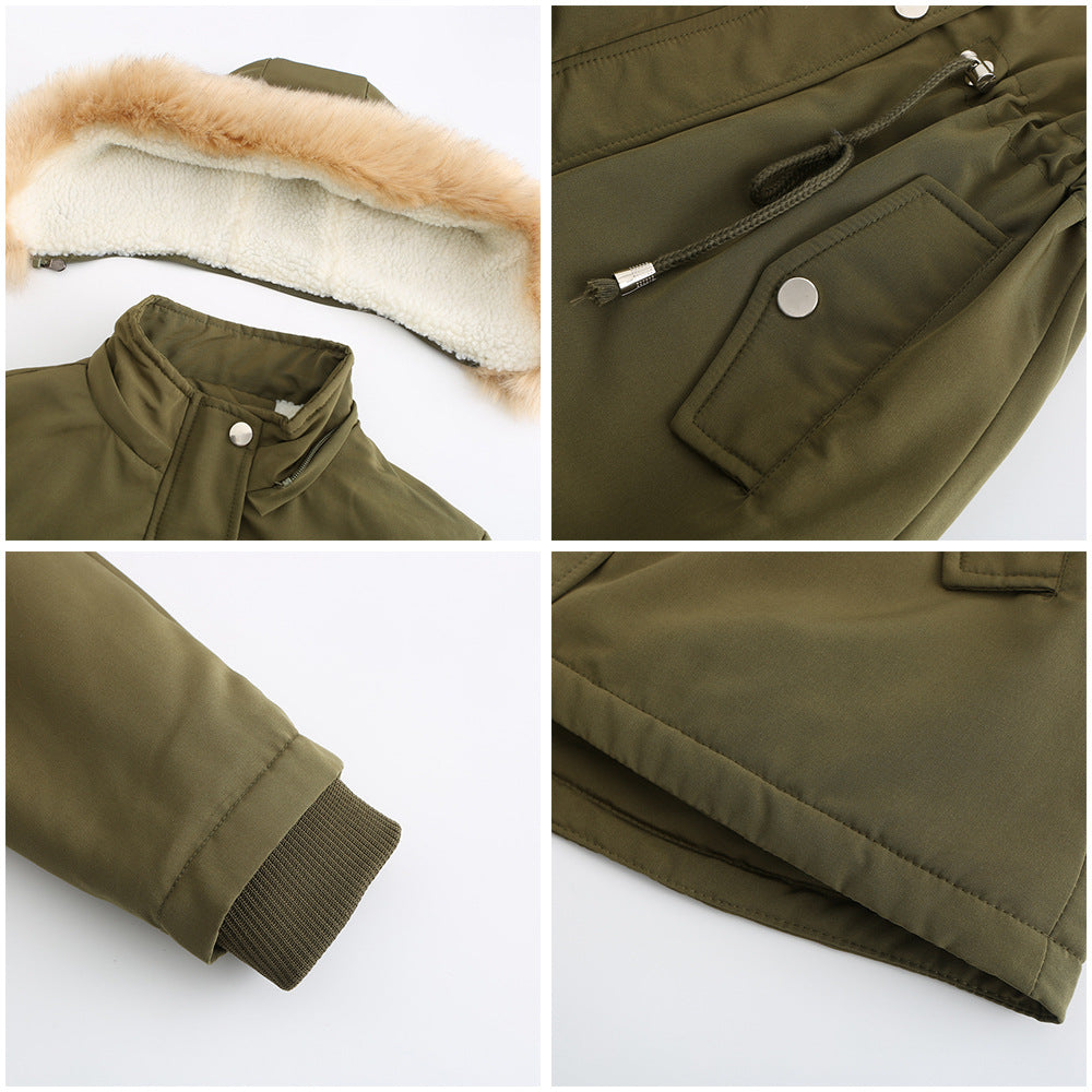 Thick Lambskin Fleece Padded Winter Coat