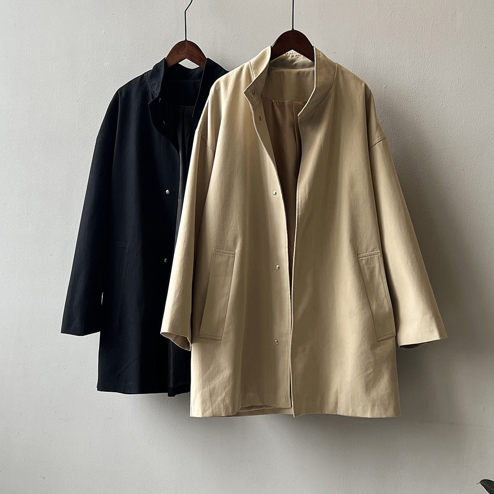 Manteau mi-long à col montant Tooling