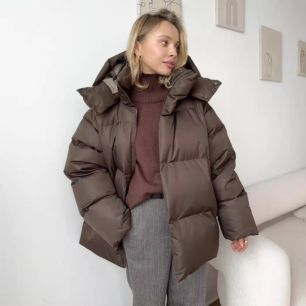 Manteau ample en coton pour femme