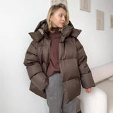 Manteau ample en coton pour femme