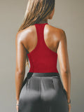 Gilet court sexy en forme de cœur pour femme
