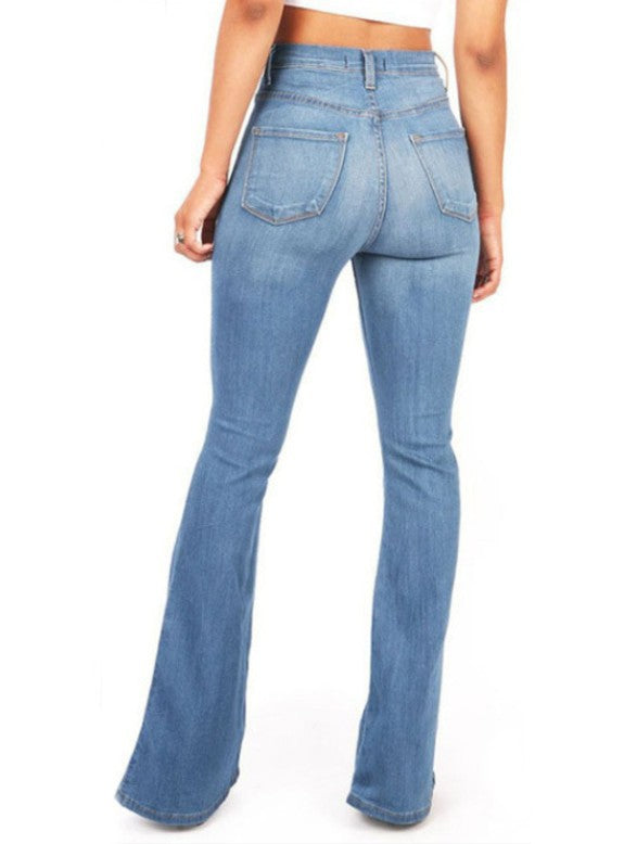 High Waist Flared Slimming Jeans für Damen