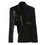 Asymmetrischer Blazer mit Gürtel für Damen