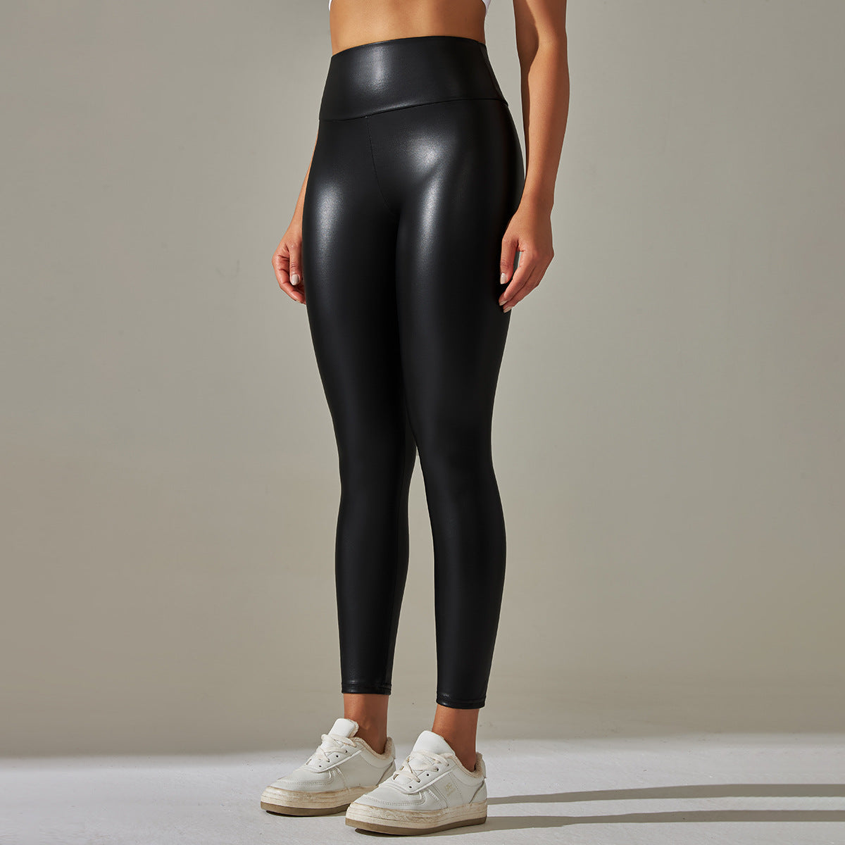High Waist Faux Leather Leggings for Women