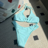 Maillot de bain bikini dos nu avec détails en anneau