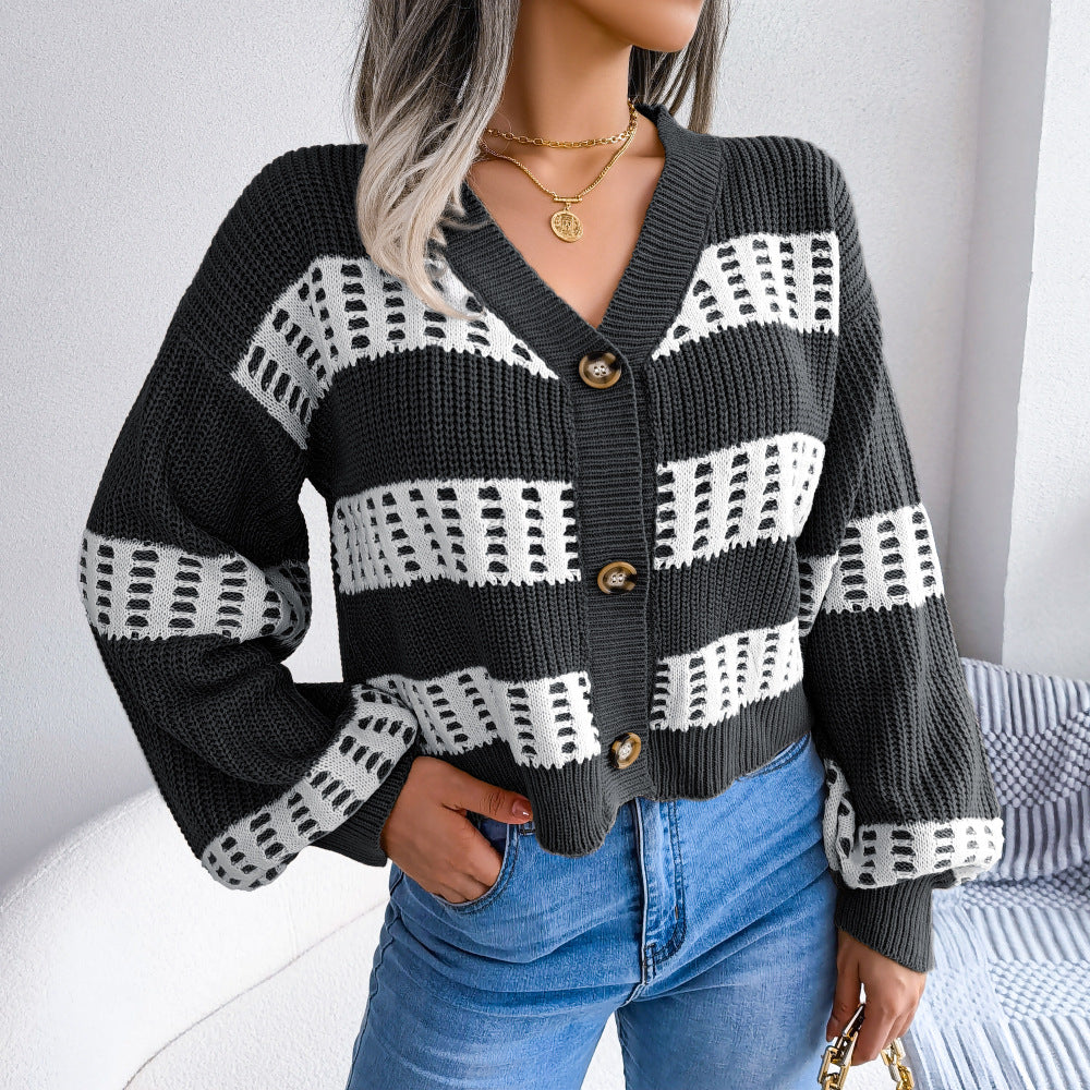 Cardigan à manches lanternes design