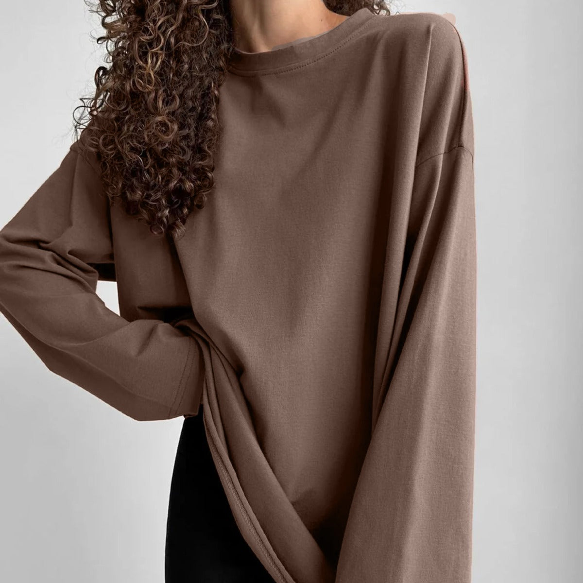 Cotton Hand-Worn Loose Long Sleeve T-Shirt