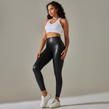 High Waist Faux Leather Leggings for Women