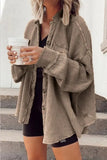 Asymmetrische Shacket mit Polokragen und Taschen