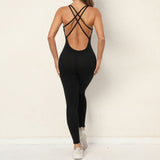 Combinaison de yoga sans coutures Peach Lift Crisscross