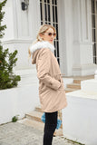 Winter Detachable Fur Hooded Cotton Coat