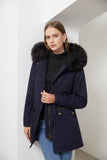 Fur Collar Hooded Winter Coat for Women