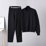 Knitted Two-Piece Sweater Outfit for Women