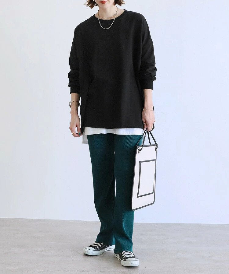 Sweat-shirt oversize en coton rayé pour femme