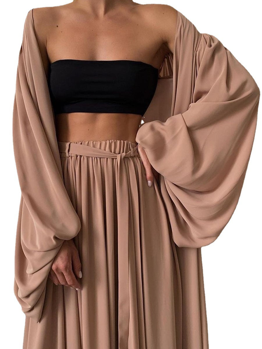 Casual Strapless Vest and Pants Set