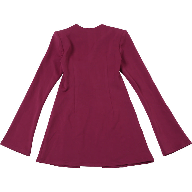 Slim Fit Einfarbiger Winterblazer