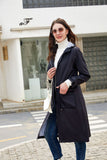 Trench-coat long à capuche imperméable