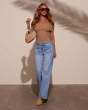 High Waist Wide Leg Retro Jeans