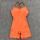 Back Cutout Skinny Yoga Training Jumpsuit