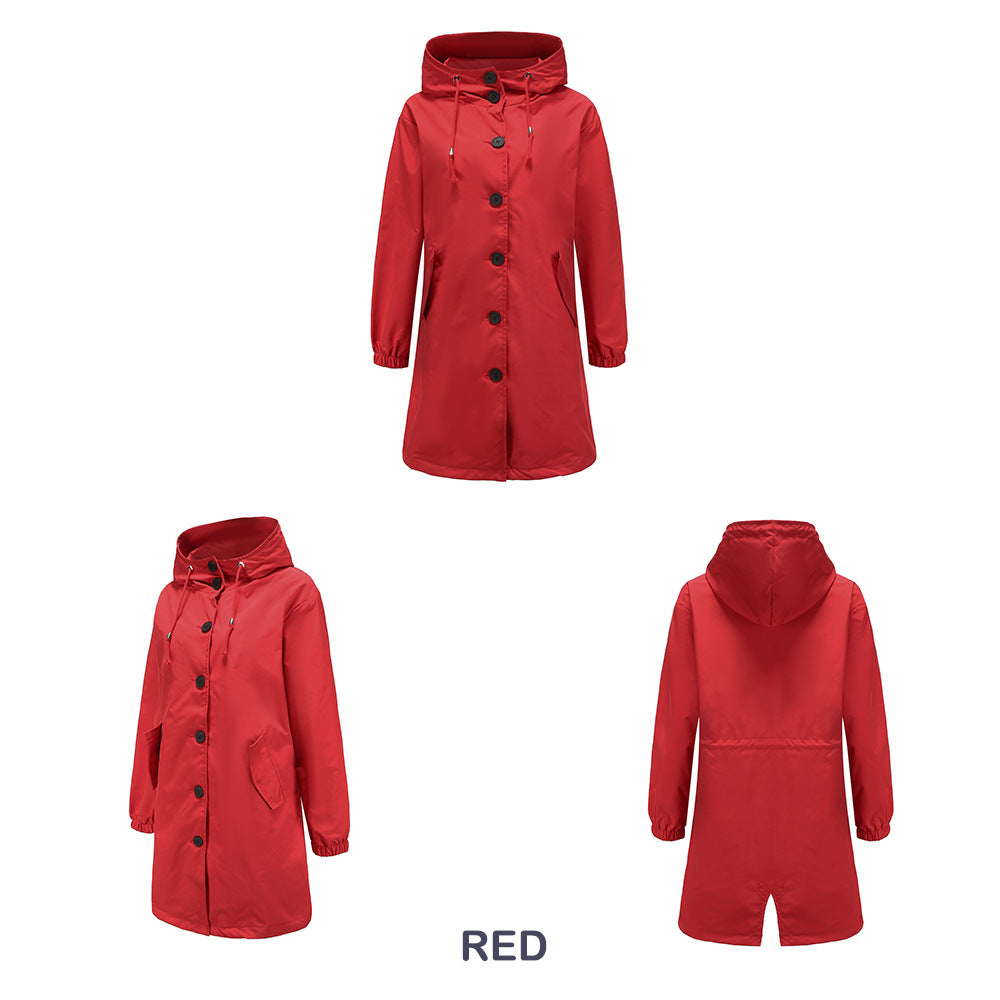 Waterproof Long Anorak Trench Coat